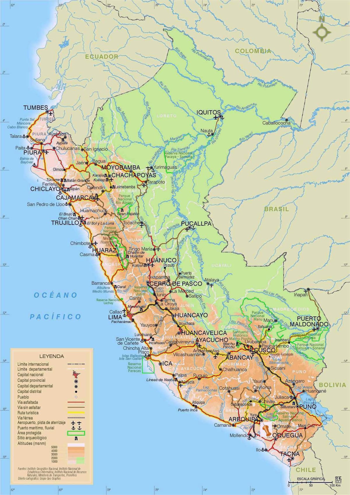வரைபடம் பெரு சாலை