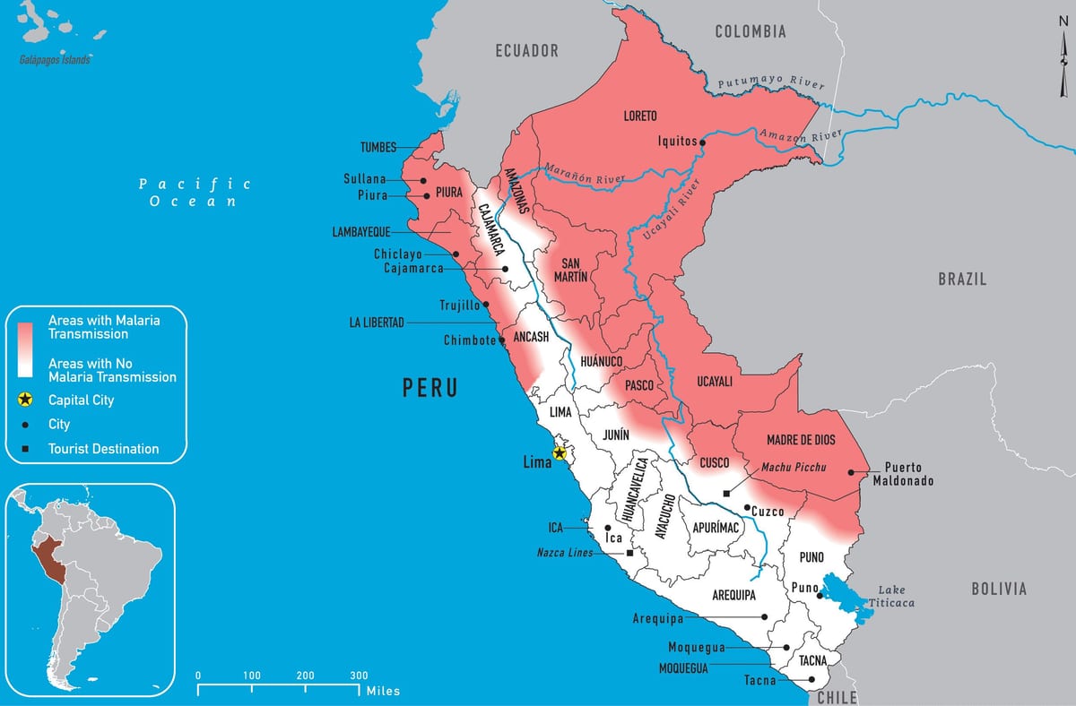 வரைபடம் பெரு மலேரியா