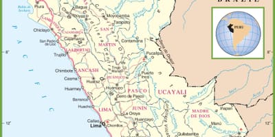 வரைபடம் அரசியல் வரைபடம் பெரு